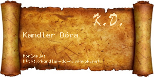 Kandler Dóra névjegykártya